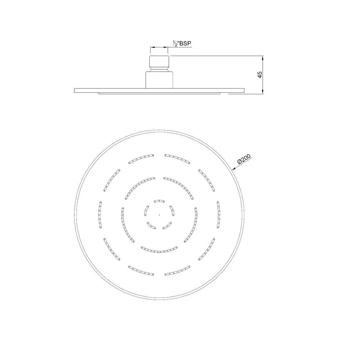 Jaquar single flow overhead shower OHS-BCH-1613 Black Chrome - image 2