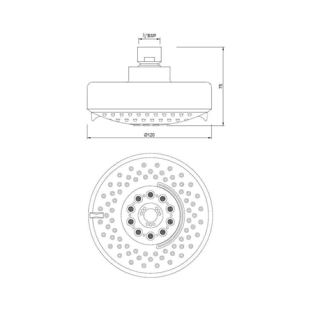 Jaquar multi flow overhead shower OHS-CHR-1779 Chrome - image 3