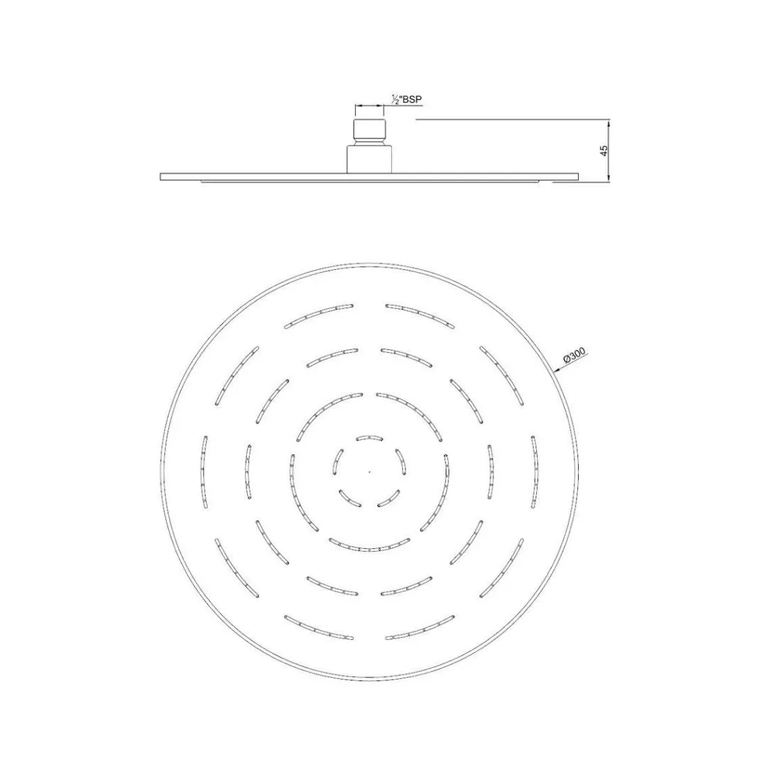 Jaquar single flow overhead shower OHS-GRF-1633 Graphite - image 2