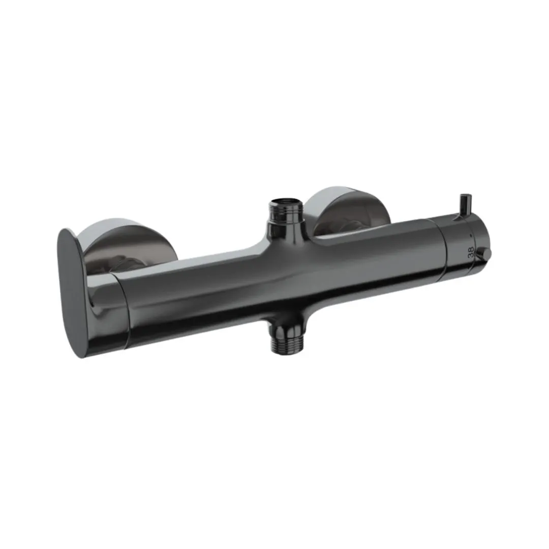 Jaquar 2 way thermostatic mixer Opal Prime normal flow OPP-BCH-15653PM Black Chrome