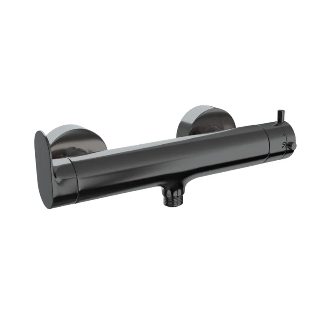 Jaquar 1 way thermostatic mixer Opal Prime normal flow OPP-BCH-15655PM Black Chrome