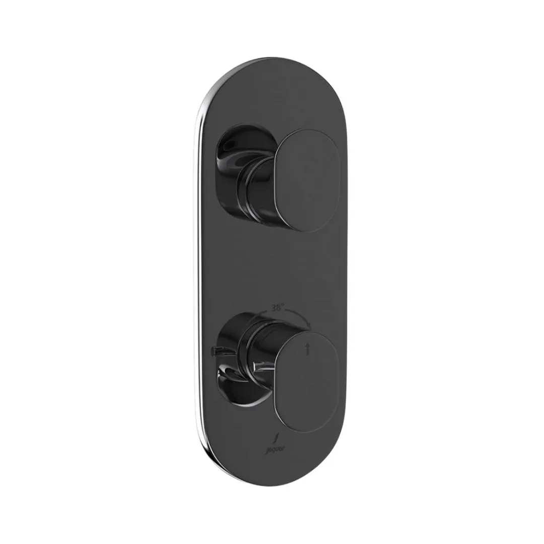 Jaquar 1 way thermostatic diverter Opal Prime normal flow OPP-BCH-15661NKPM Black Chrome