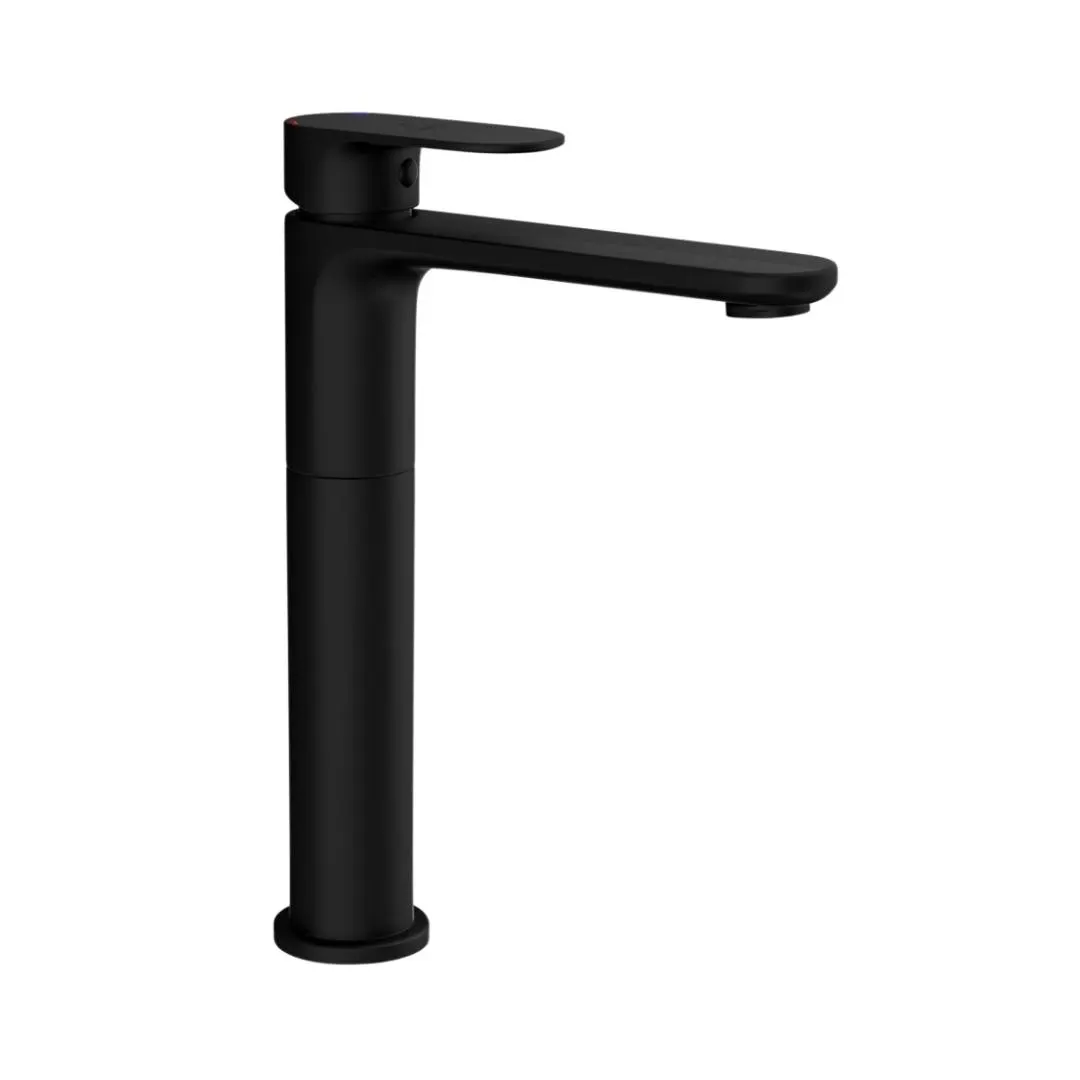 Jaquar table mounted tall boy basin mixer Opal Prime OPP-BLM-15005BPM Black Matt