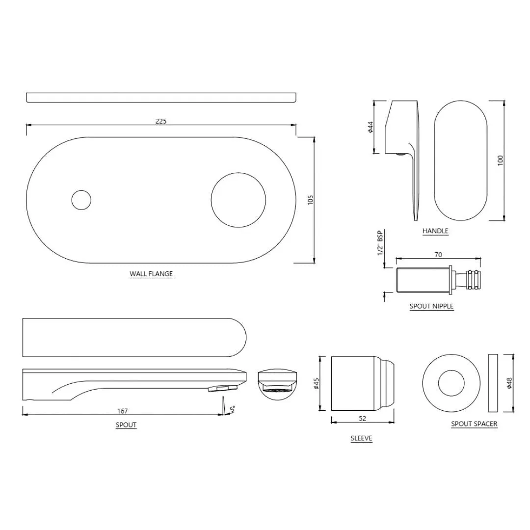 Jaquar wall mounted basin mixer Opal Prime OPP-CHR-15233NKPM Chrome - image 2
