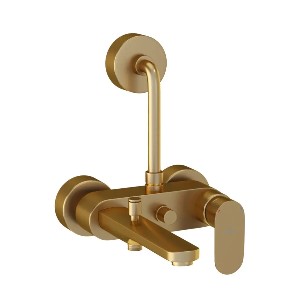 Jaquar 3 way wall mixer Opal Prime normal flow OPP-GBP-15125PM Gold Bright PVD