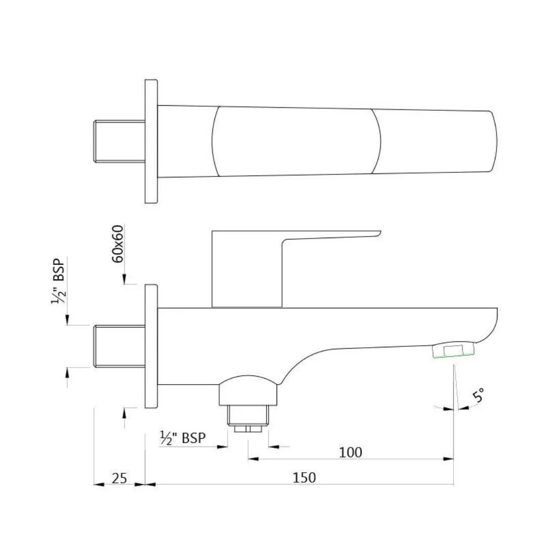 Jaquar table mounted regular basin mixer Opal Prime OPP-GRF-15011BPM Graphite - image 2
