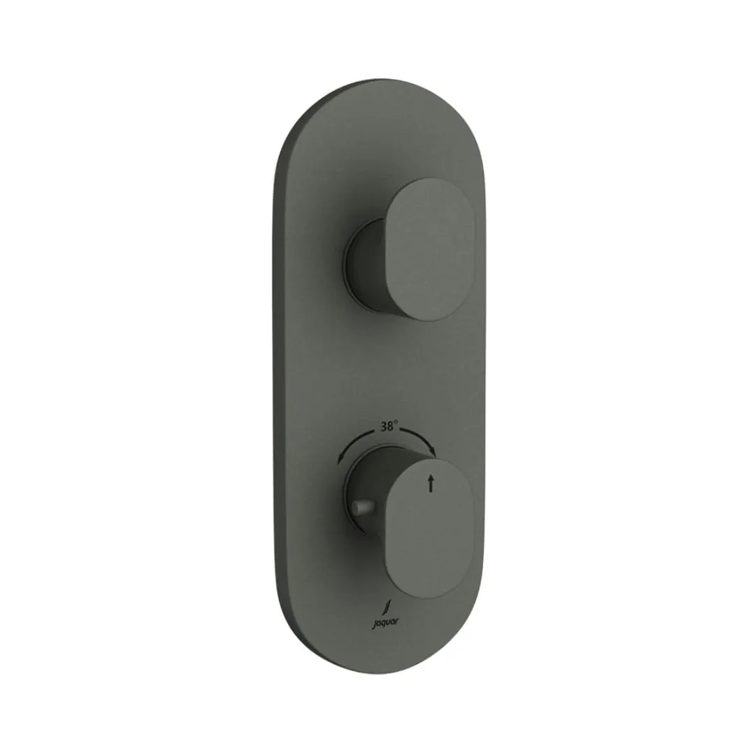 Jaquar 1 way thermostatic diverter Opal Prime normal flow OPP-GRF-15661NKPM Graphite