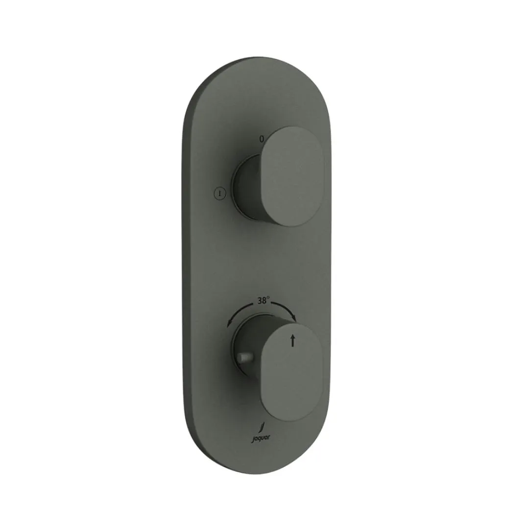 Jaquar 2 way thermostatic diverter Opal Prime normal flow OPP-GRF-15681NKPM Graphite