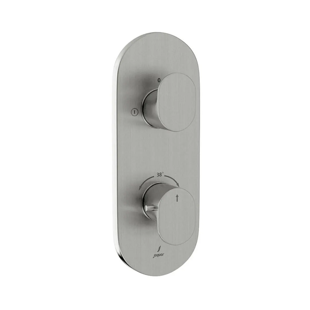 Jaquar 2 way thermostatic diverter Opal Prime normal flow OPP-SSF-15681NKPM Stainless Steel