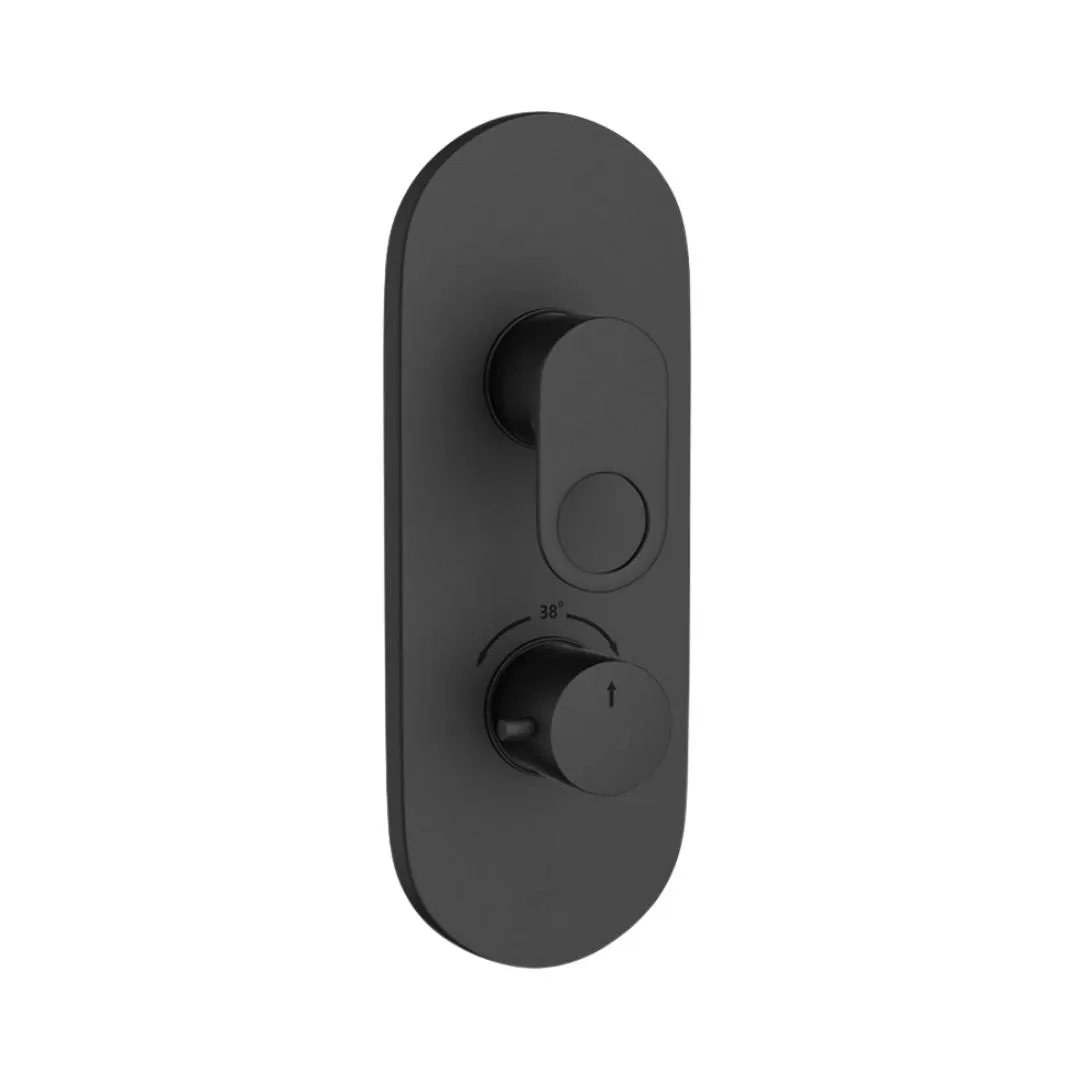 Jaquar 3 way thermostatic diverter Ornamix Prime normal flow ORP-BLM-10683NKPM Black Matt