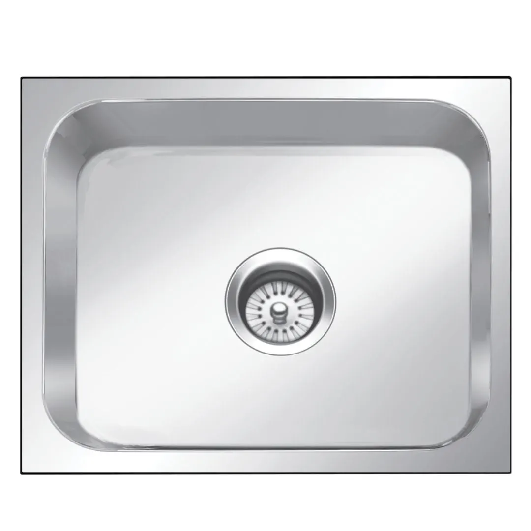 Nirali stainless steel sink rectangular straight range orra ( 21 x 18 inches ) K-KS-SS-NIR-S-00265 Glossy