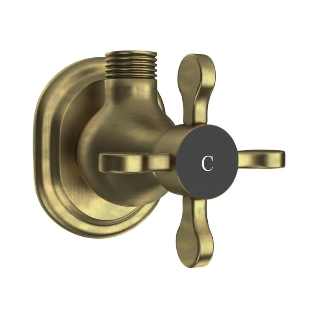 Jaquar basin area angle valve Queens Prime QQP-ABR-7053PMC Antique Bronze