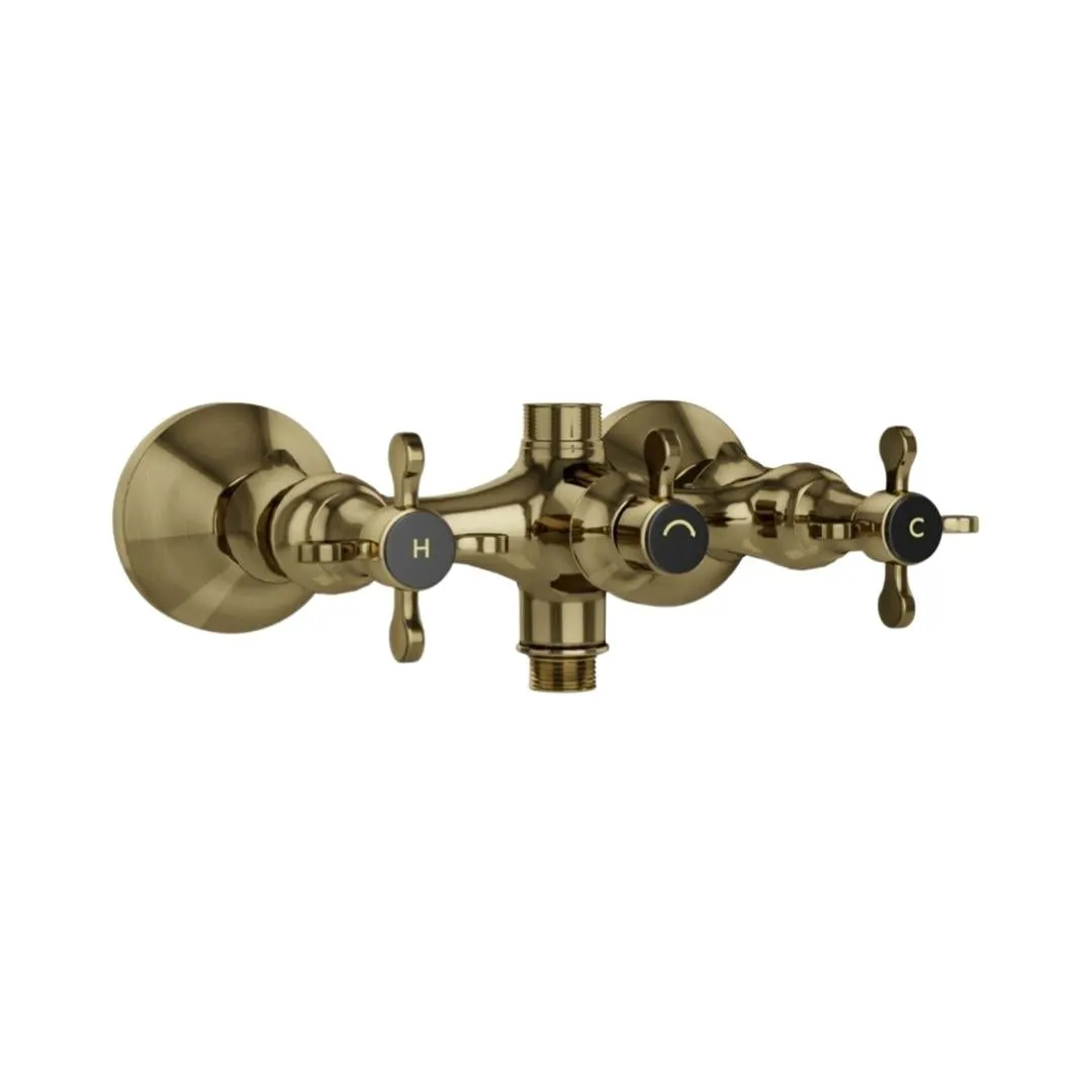 Jaquar 2 way wall mixer Queens Prime normal flow QQP-ABR-7215PM Antique Bronze