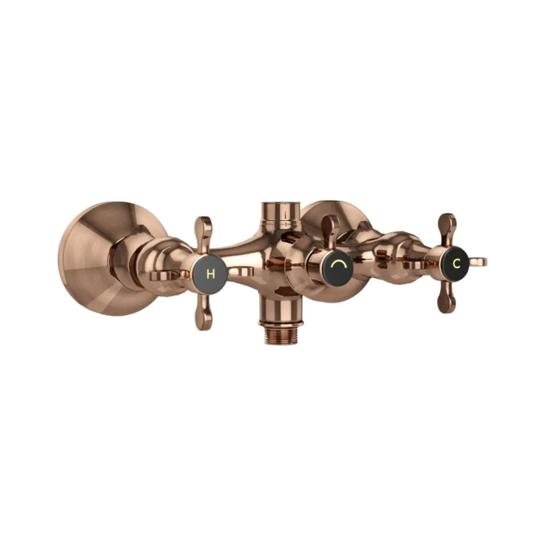 Jaquar 2 way wall mixer Queens Prime normal flow QQP-ACR-7215PM Antique Copper