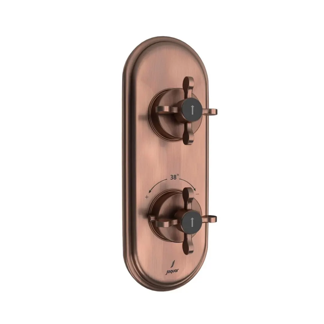 Jaquar 1 way thermostatic diverter Queens Prime normal flow QQP-ACR-7661NKPM Antique Copper