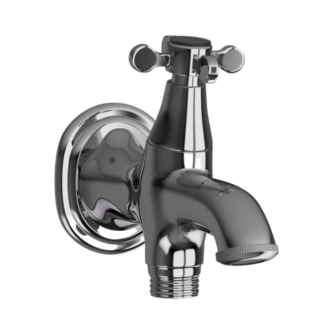 Jaquar wc area 2 way bib tap Queens Prime QQP-BCH-7041PM Black Chrome