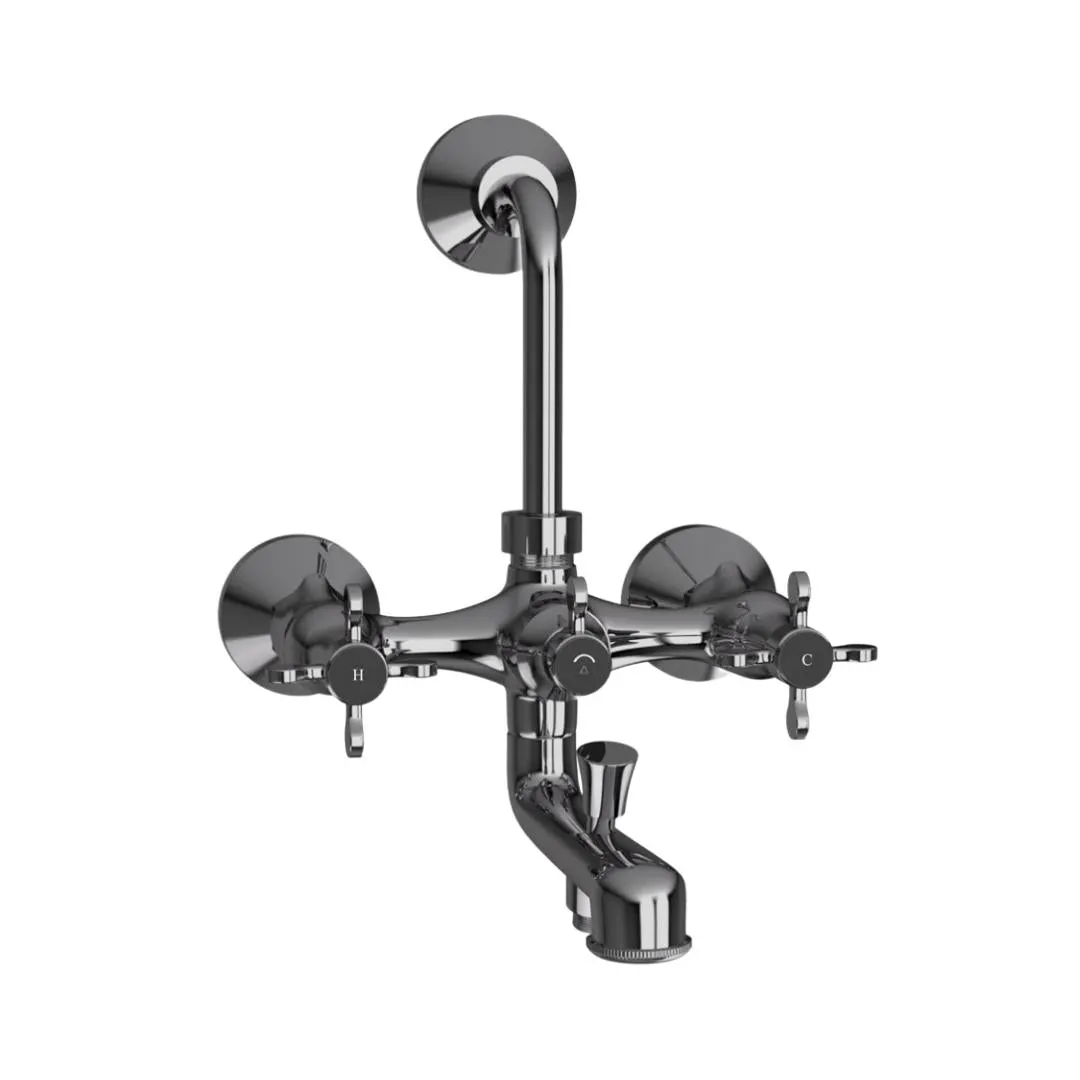 Jaquar 3 way wall mixer Queens Prime normal flow QQP-BCH-7281PM Black Chrome