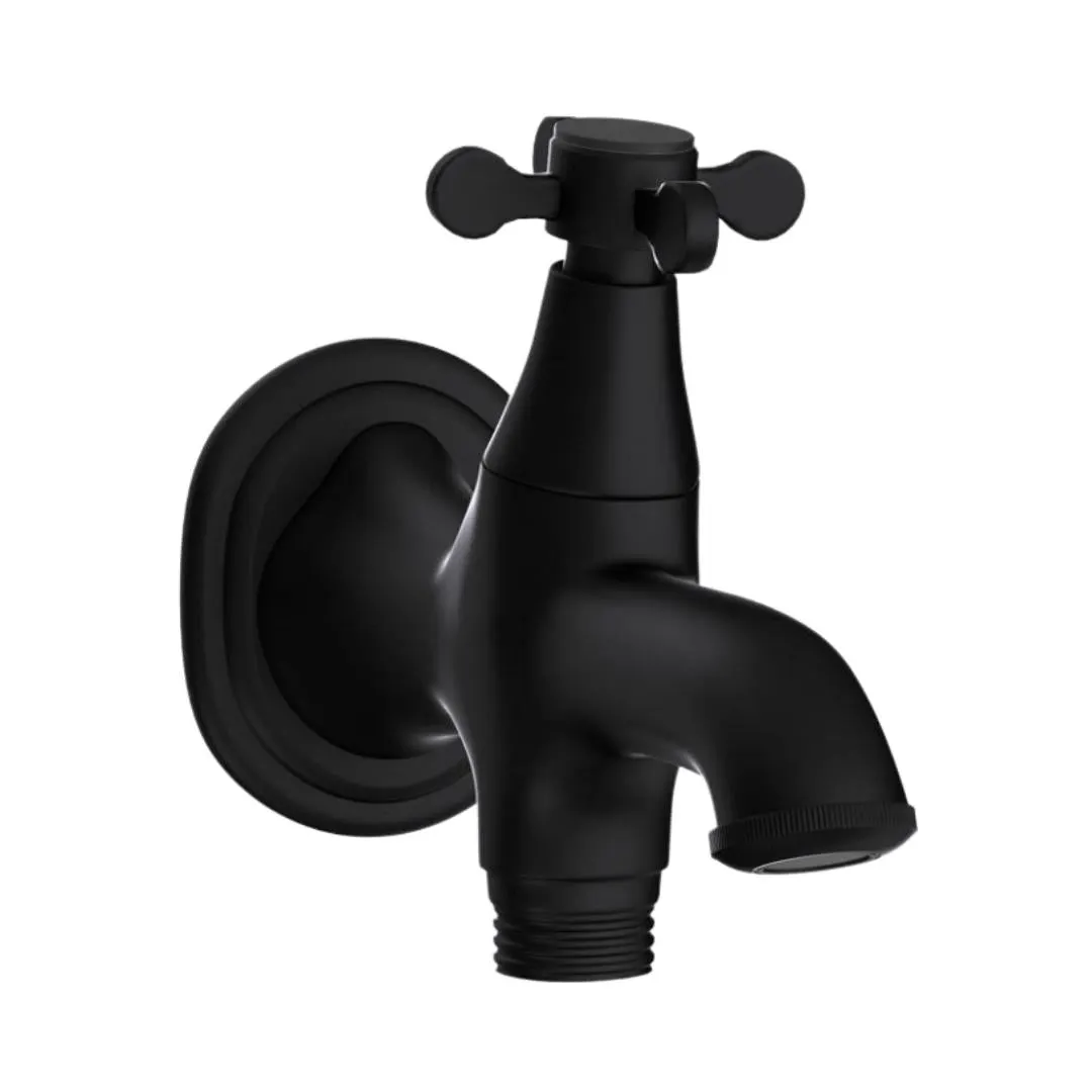 Jaquar wc area 2 way bib tap Queens Prime QQP-BLM-7041PM Black Matt