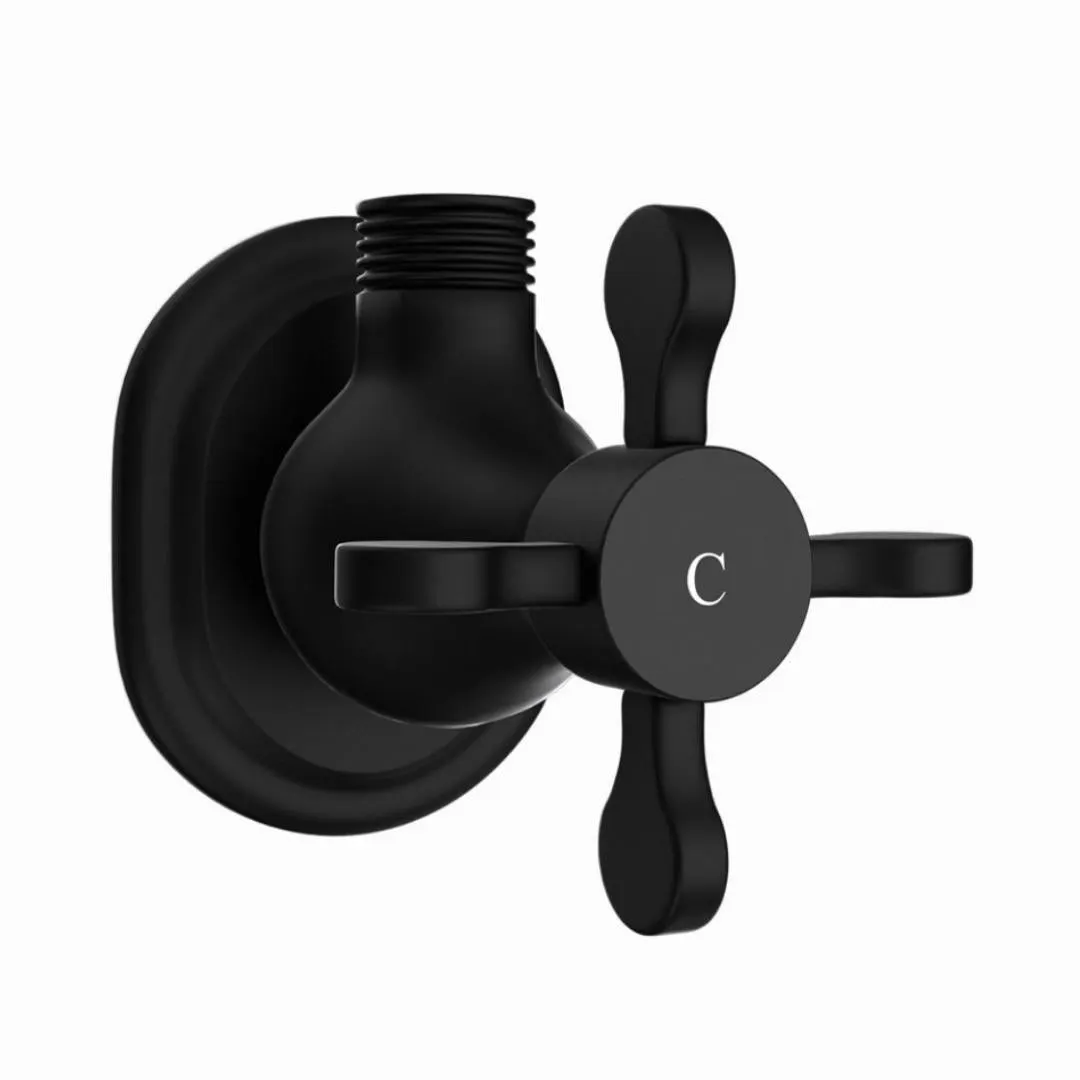 Jaquar basin area angle valve Queens Prime QQP-BLM-7053PMC Black Matt