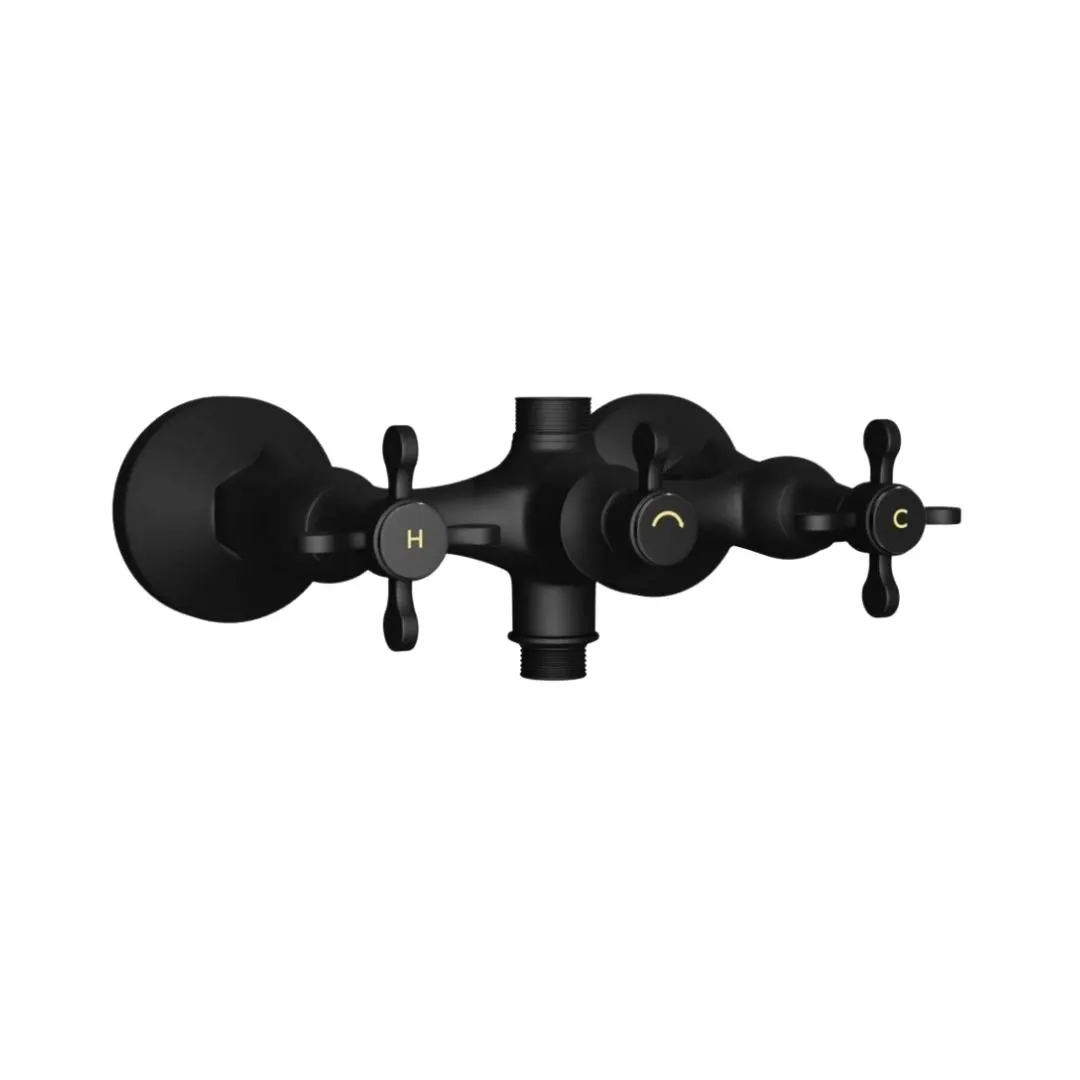 Jaquar 2 way wall mixer Queens Prime normal flow QQP-BLM-7215PM Black Matt