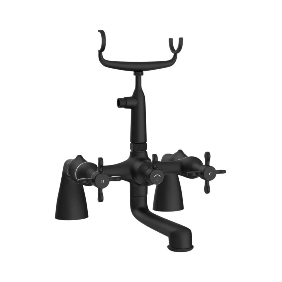 Jaquar 2 way bath tub filler Queens Prime normal flow QQP-BLM-7271PM Black Matt
