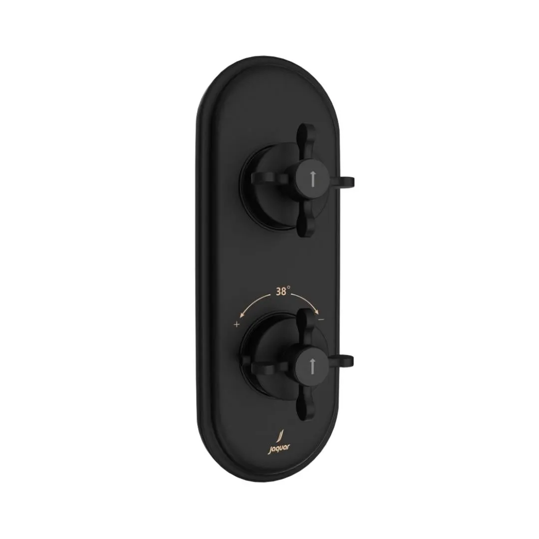 Jaquar 1 way thermostatic diverter Queens Prime normal flow QQP-BLM-7661NKPM Black Matt