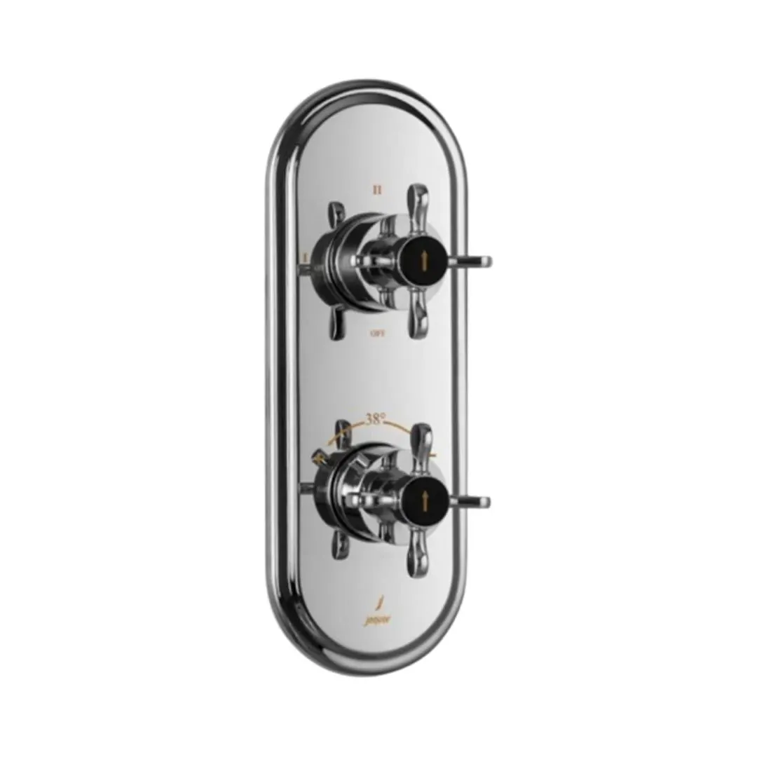 Jaquar 3 way thermostatic diverter Queens Prime normal flow QQP-CHR-7683NKPM Chrome