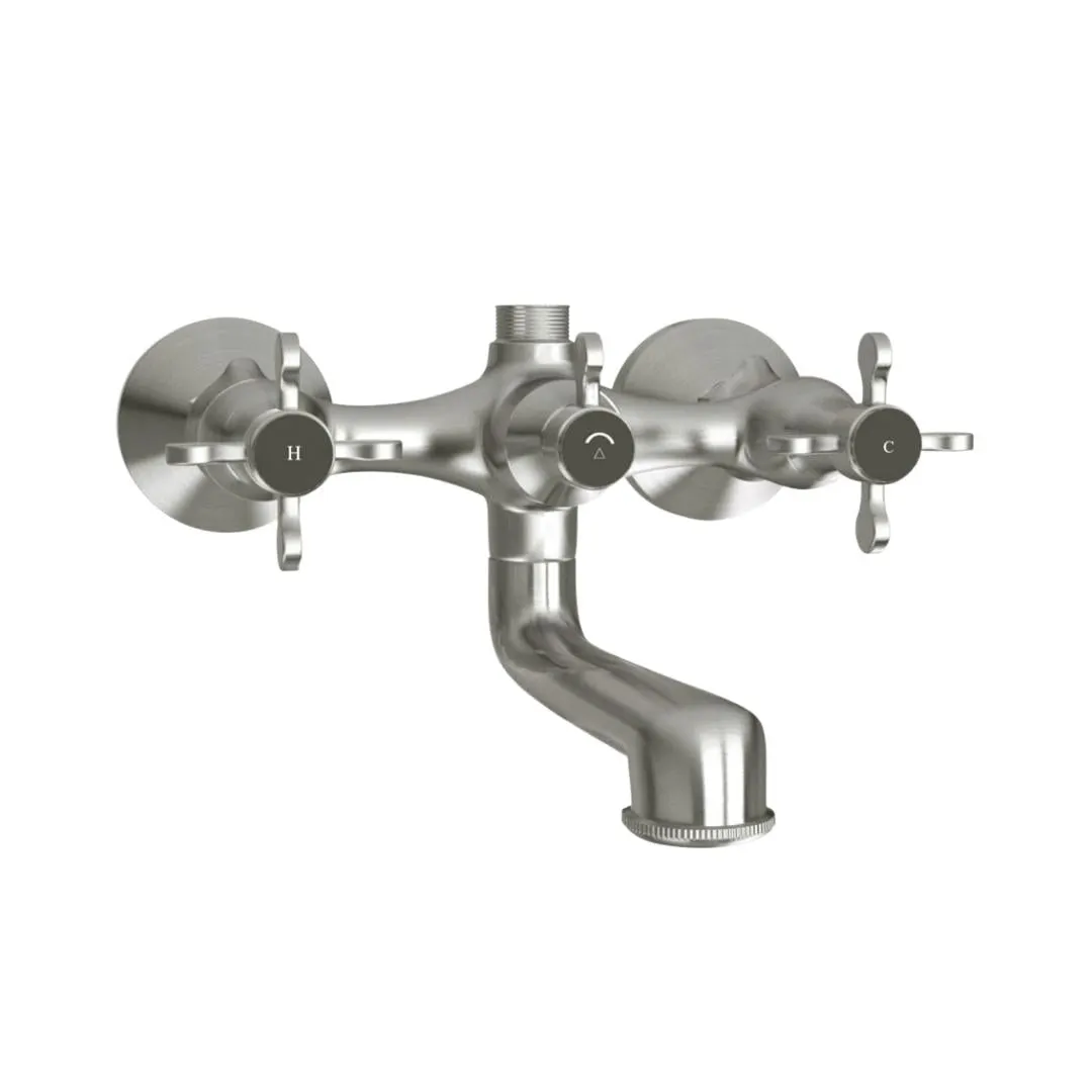 Jaquar 2 way wall mixer Queens Prime normal flow QQP-SSF-7217PM Stainless Steel