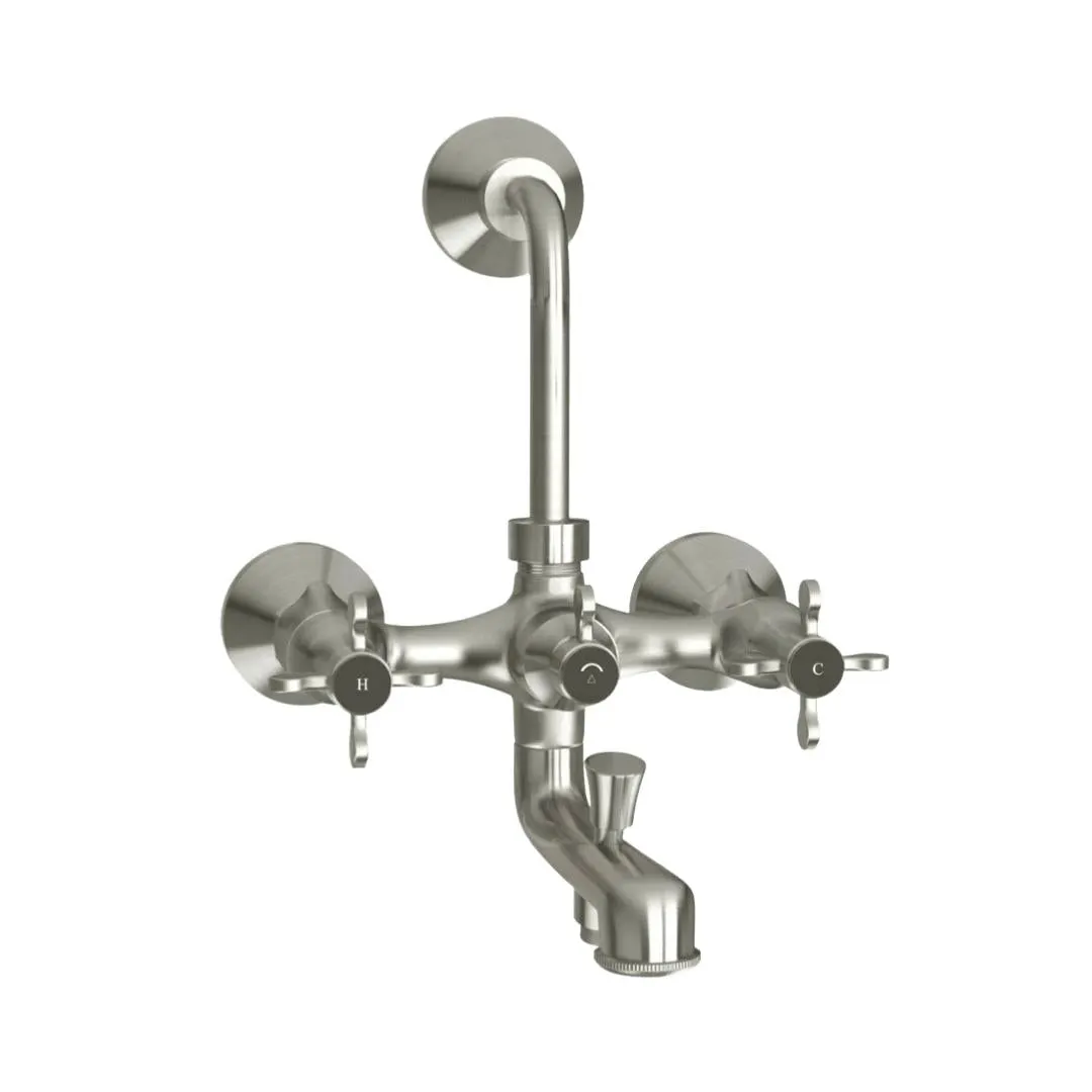 Jaquar 3 way wall mixer Queens Prime normal flow QQP-SSF-7281PM Stainless Steel