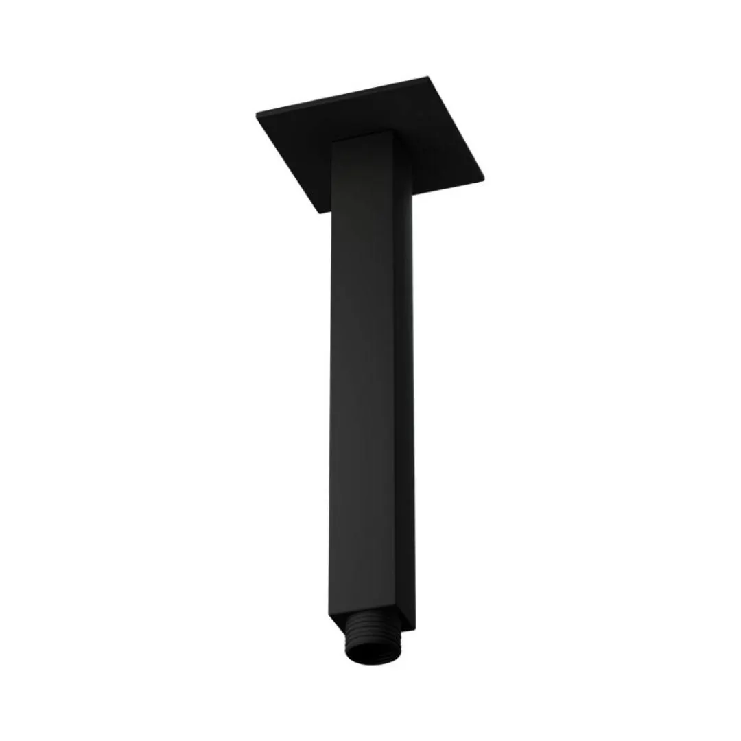 Jaquar ceiling mounted square 200 mm shower arm SHA-BLM-457L200 Black Matt