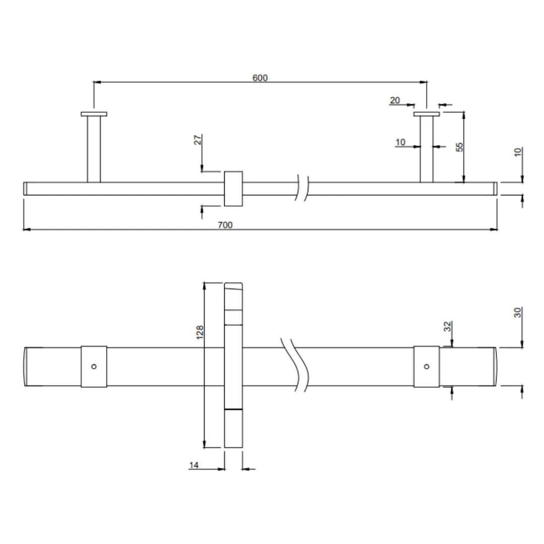 Jaquar shower fitting sliding rail SHA-CHR-1183 Chrome - image 2