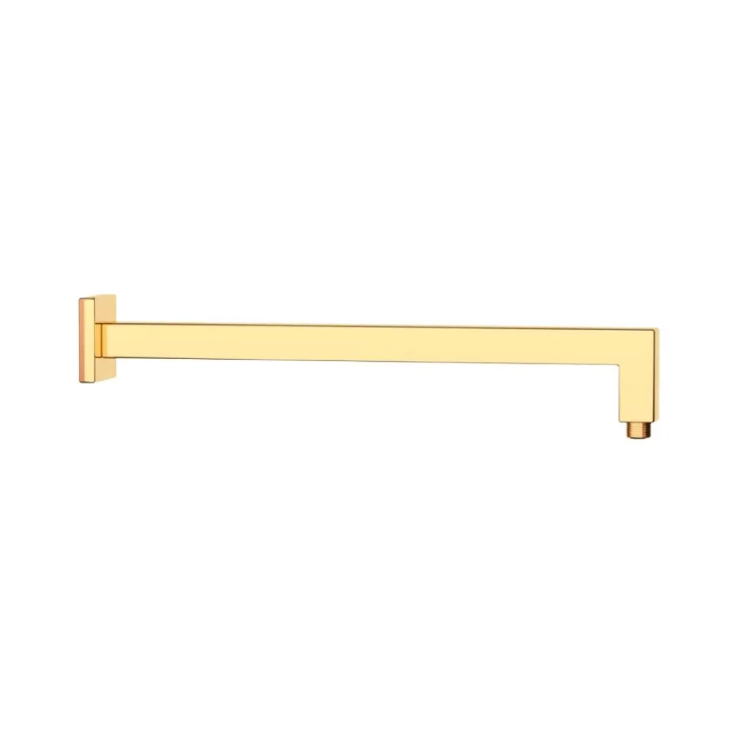 Jaquar wall mounted square 400 mm shower arm SHA-GBP-455L400 Gold Matt PVD