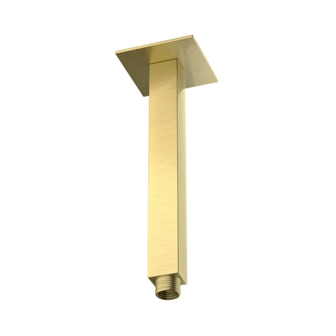 Jaquar ceiling mounted square 200 mm shower arm SHA-GDS-457L200 Gold Dust
