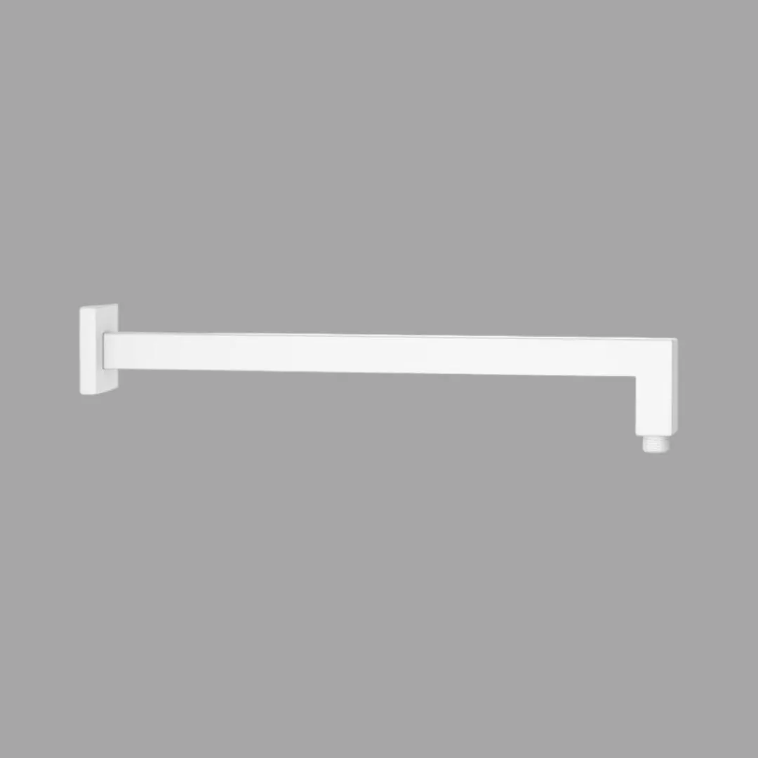 Jaquar wall mounted square 400 mm shower arm SHA-WHM-455L400 White Matt