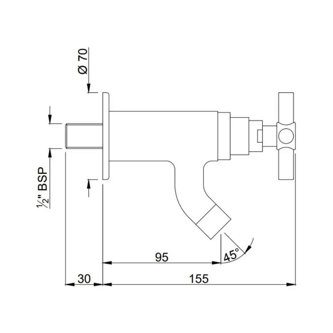 Jaquar wc area bib tap Solo SOL-CHR-6037 Chrome - image 2