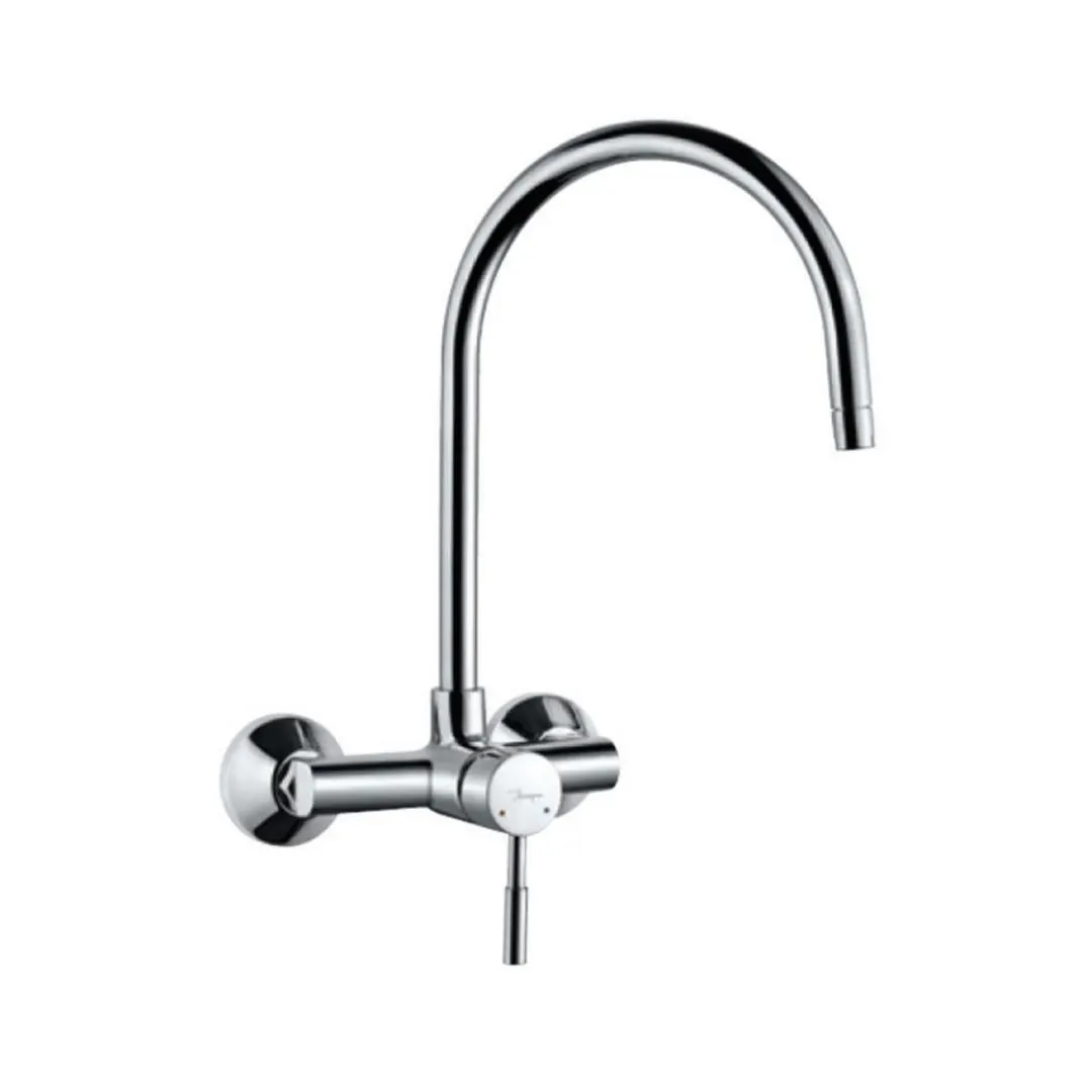 Jaquar wall mounted regular kitchen sink mixer Solo SOL-6165 with swinging spout in chrome finish SOL-6165 Standard