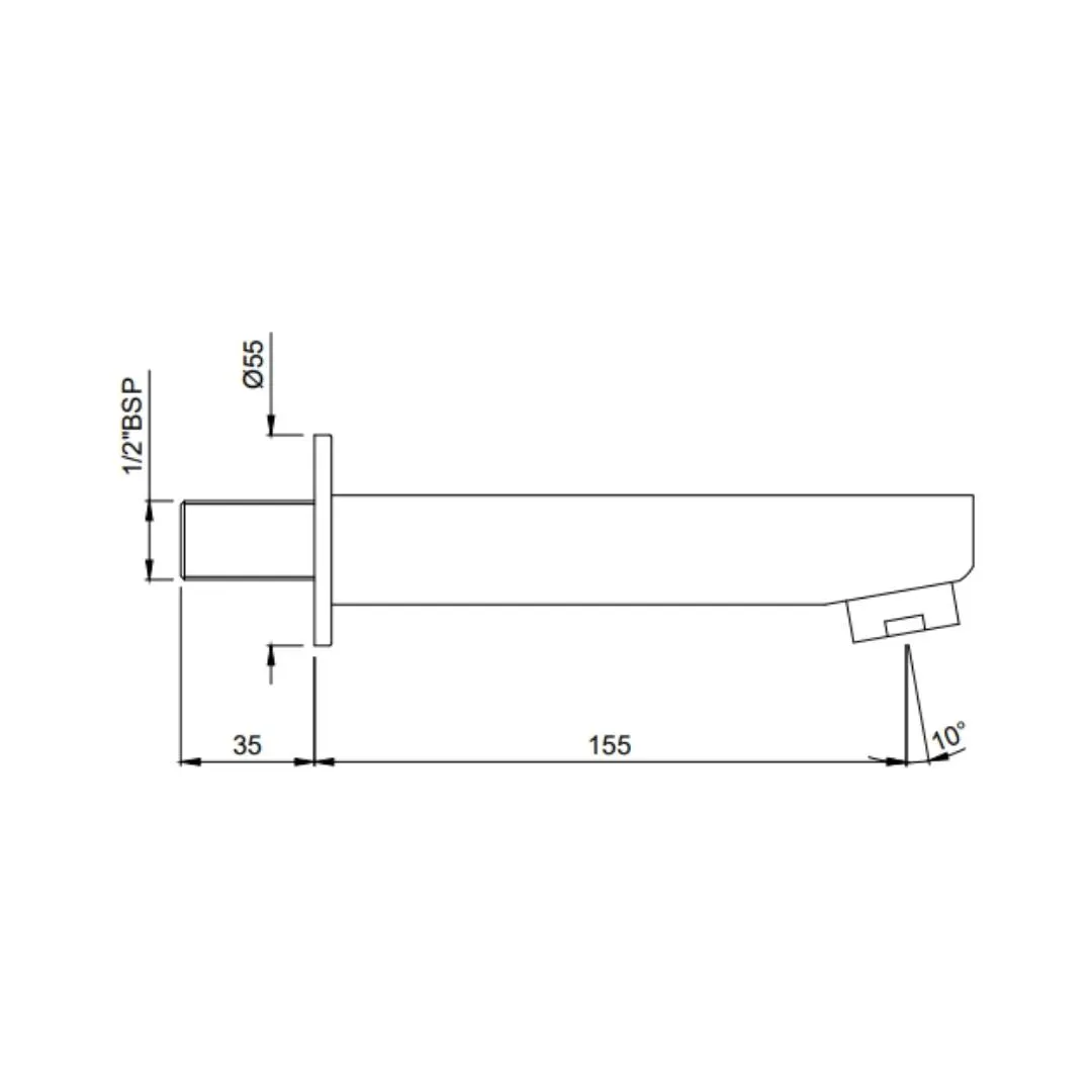 Jaquar wall mounted spout Fusion SPJ-CHR-29429 Chrome - image 2