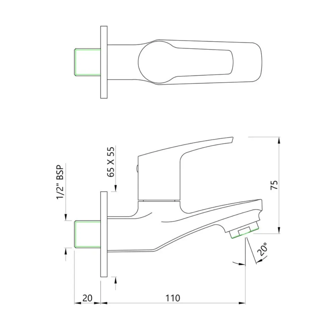 Essco wc area bib tap Stella STE-CHR-107037 Chrome - image 2