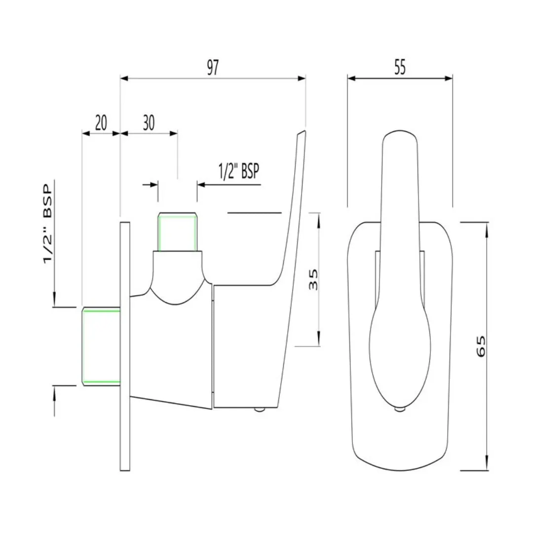 Essco basin area angle valve Stella STE-CHR-107053 Chrome - image 2
