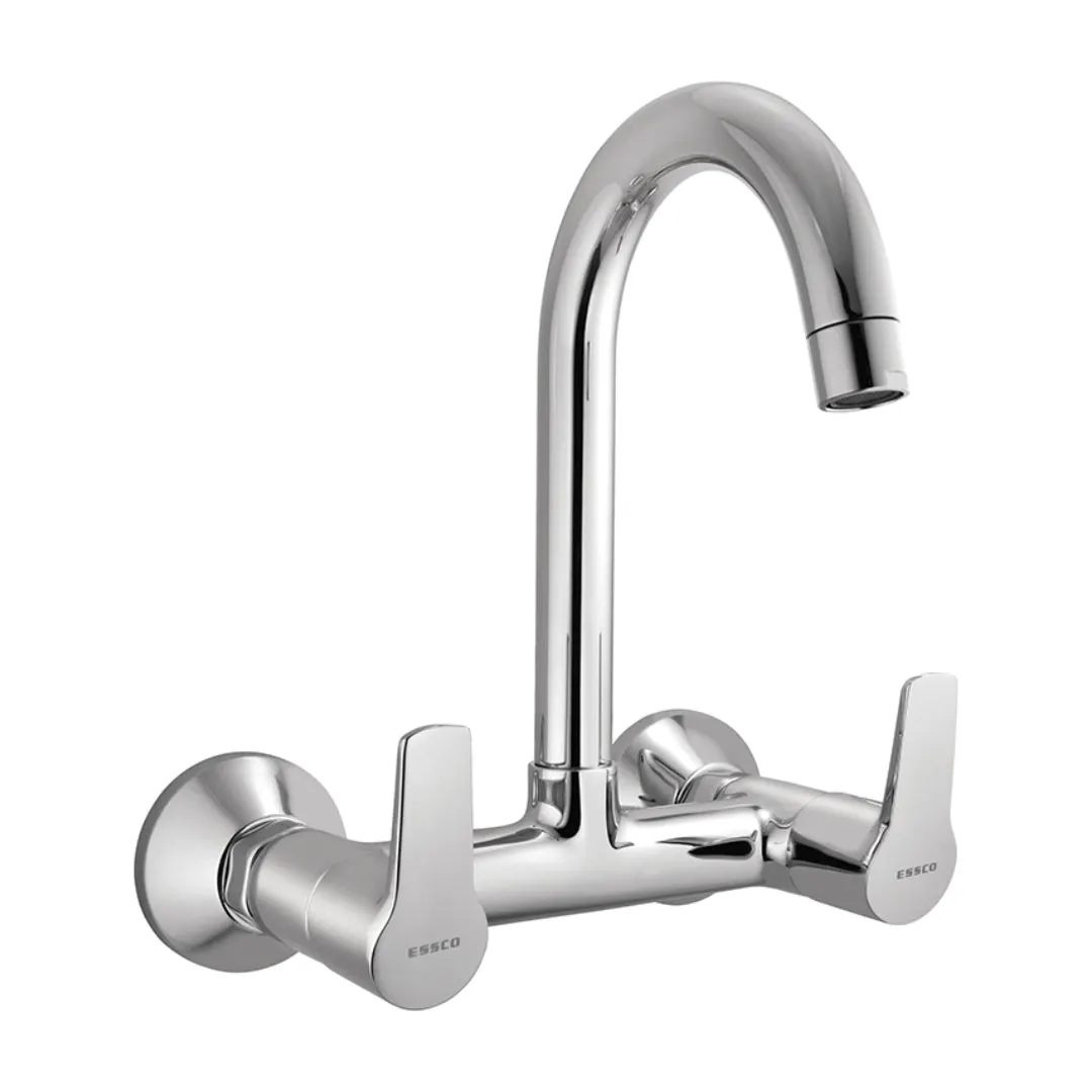 Essco wall mounted regular kitchen sink mixer Stella STE-107309 with swinging spout in chrome finish STE-107309 Standard