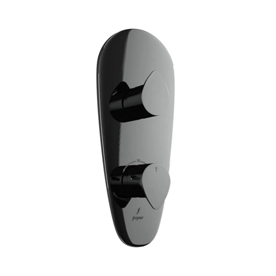 Jaquar 1 way thermostatic diverter Vignette Prime normal flow VGP-BCH-81661NK Black Chrome
