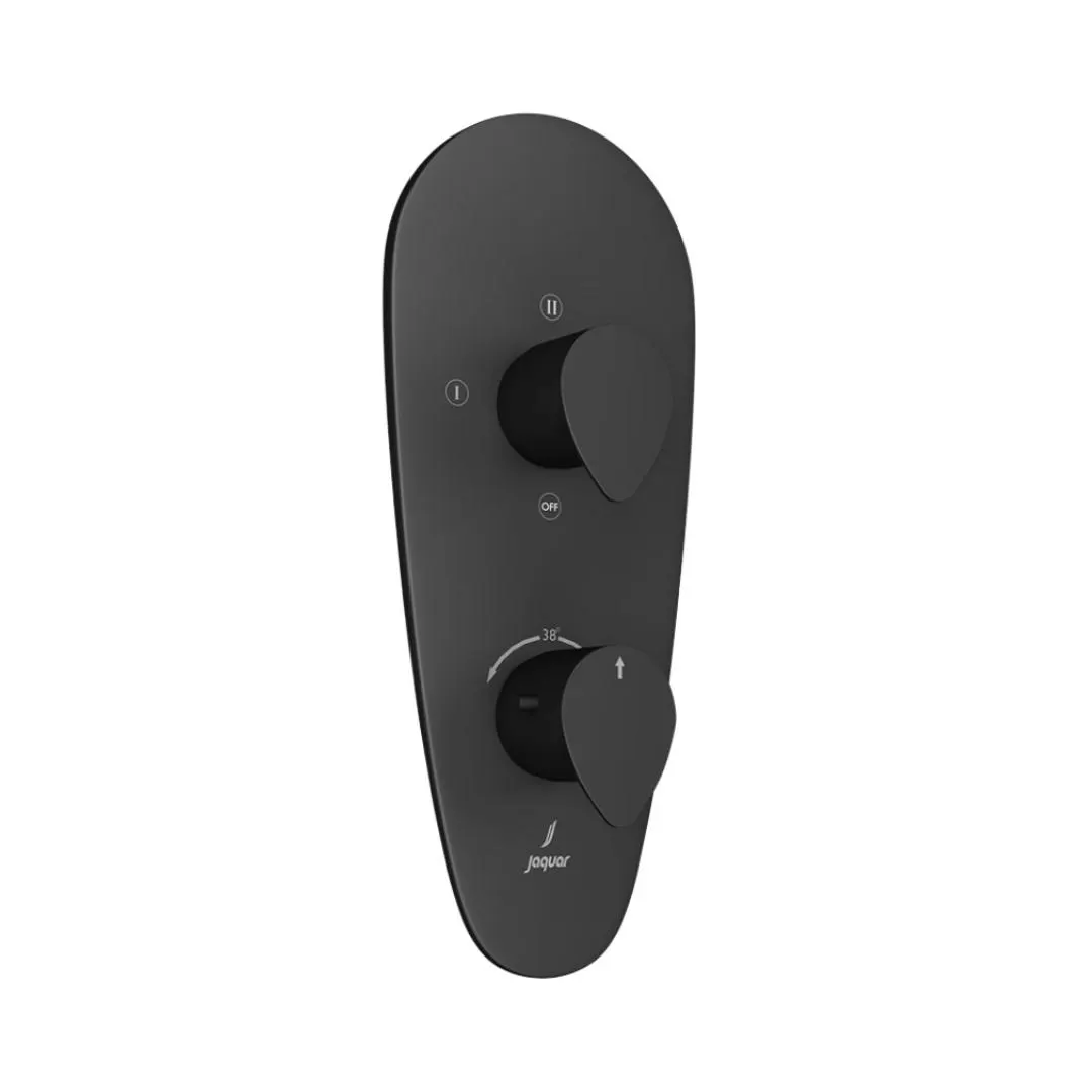 Jaquar 3 way thermostatic diverter Vignette Prime normal flow VGP-BLM-81683NK Black Matt