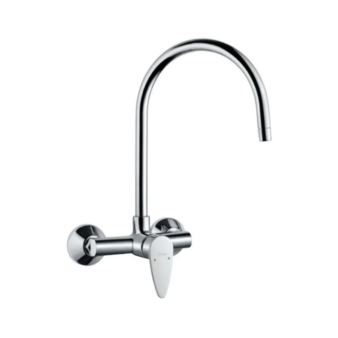 Jaquar wall mounted regular kitchen sink mixer Vignette Prime VGP-81165 with swinging spout in chrome finish VGP-81165 Standard