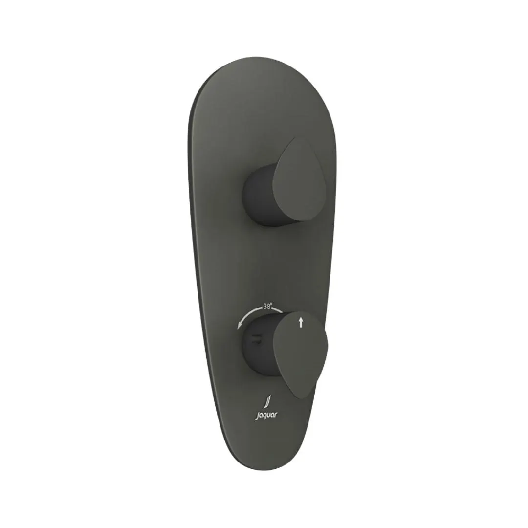 Jaquar 1 way thermostatic diverter Vignette Prime normal flow VGP-GRF-81661NK Graphite