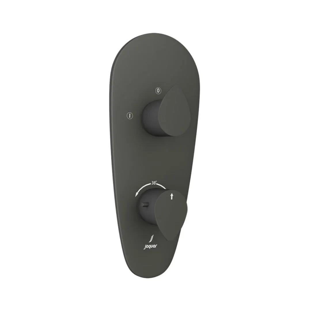 Jaquar 2 way thermostatic diverter Vignette Prime normal flow VGP-GRF-81681NK Graphite