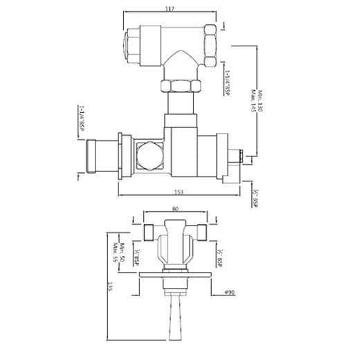 Jaquar Remote Operated Flush Valve Toilet Flush Valve series FLV-CHR-1001 Chrome - image 2