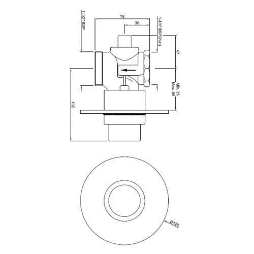 Jaquar Metropole Flush Valve Toilet Flush Valve series FLV-CHR-1095NG Chrome - image 2