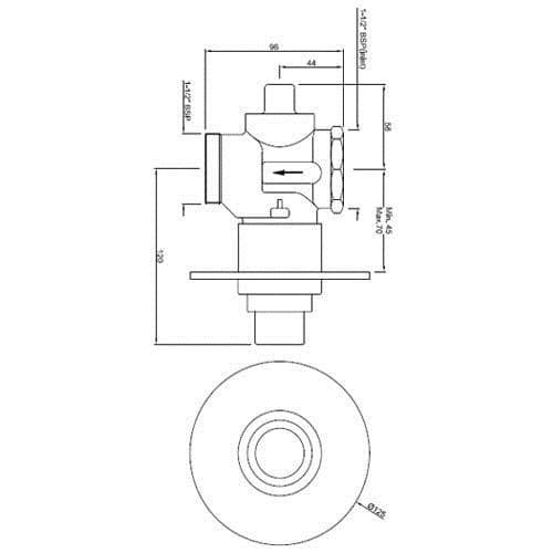 Jaquar Metropole Flush Valve Dual Flow 32mm Size Toilet Flush Valve series FLV-CHR-1089NG Chrome - image 3