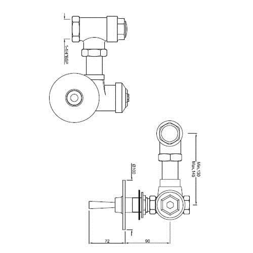 Jaquar Concealed Flush Valve Complete Toilet Flush Valve series FLV-CHR-1071 Chrome - image 3