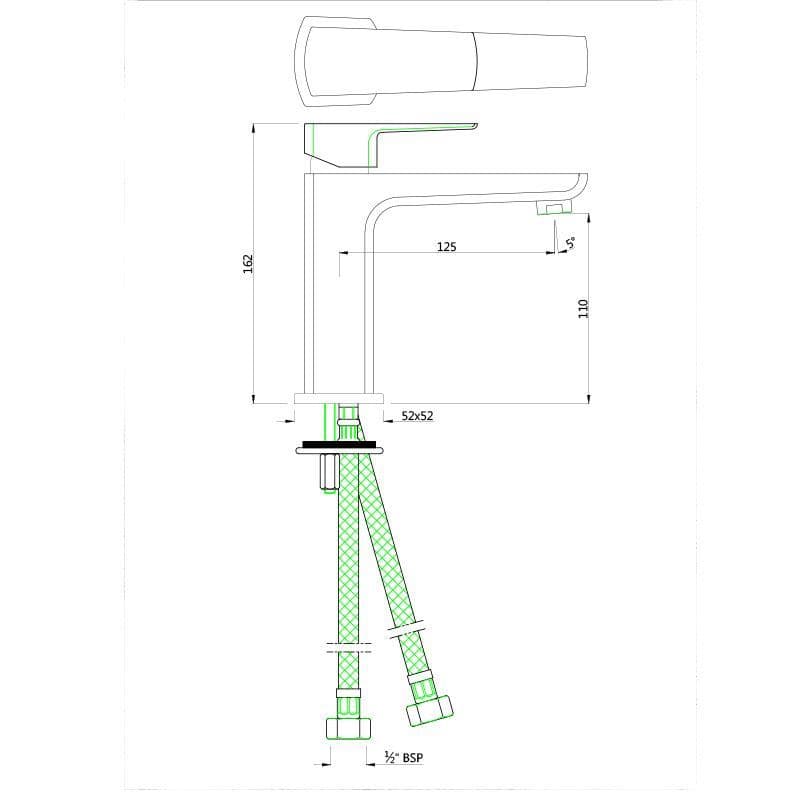 Jaquar Single Lever Basin Mixer Kubix Prime series KUP-BGP-35011BPM Standard - image 2
